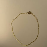 14k Gold Baby Figaro Anklet - 8-9" SAMPLE SALE Zoe Lev Jewelry