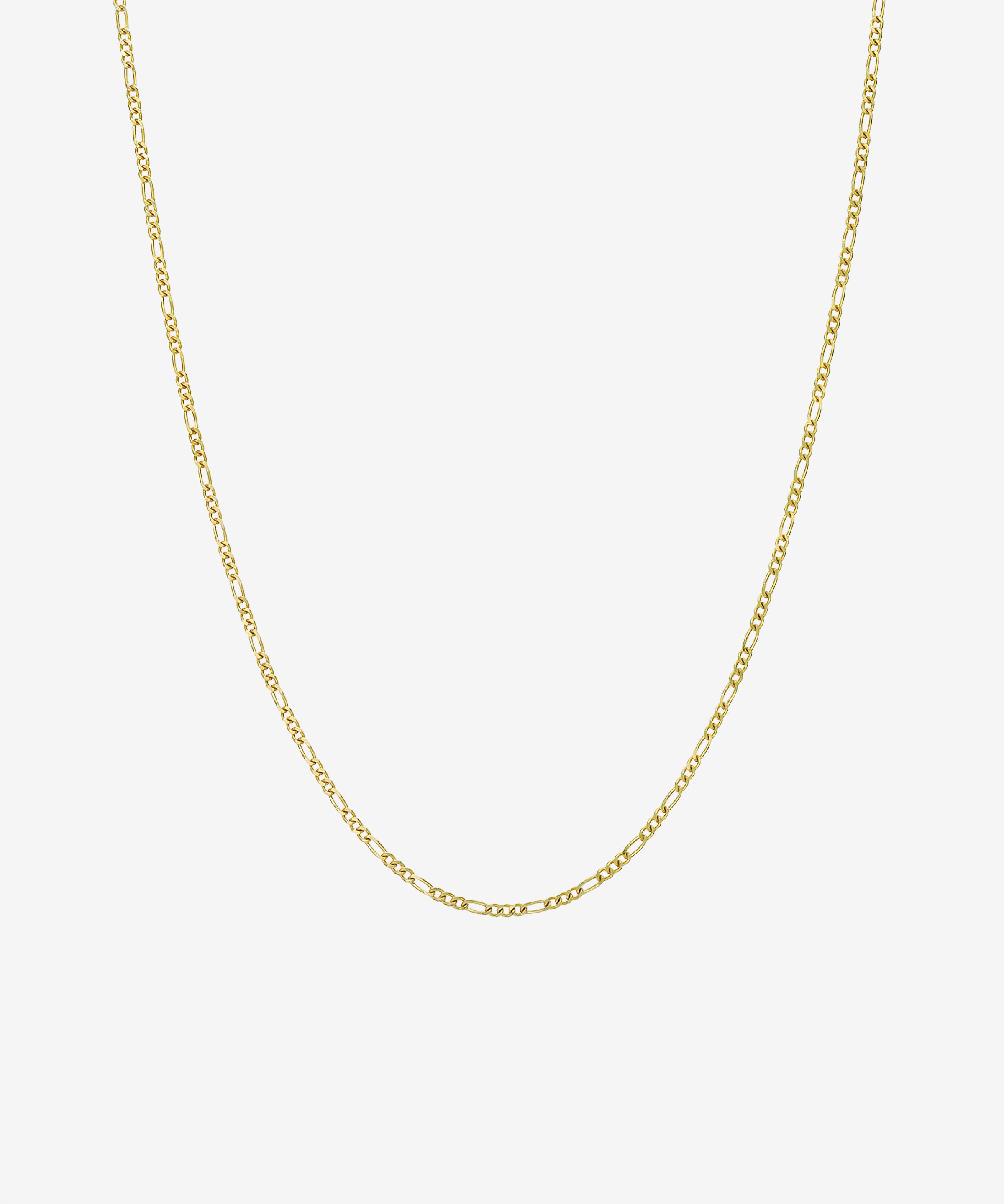 14k Gold Baby Figaro Chain Necklace Chains Zoe Lev Jewelry