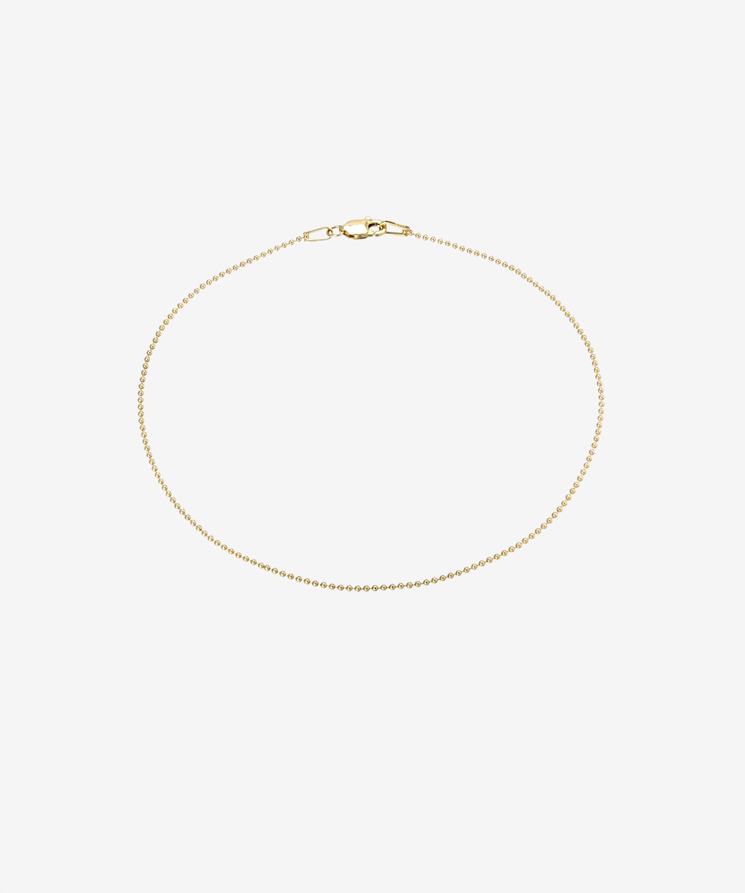 14k Gold Ball Chain Anklet Zoe Lev Jewelry