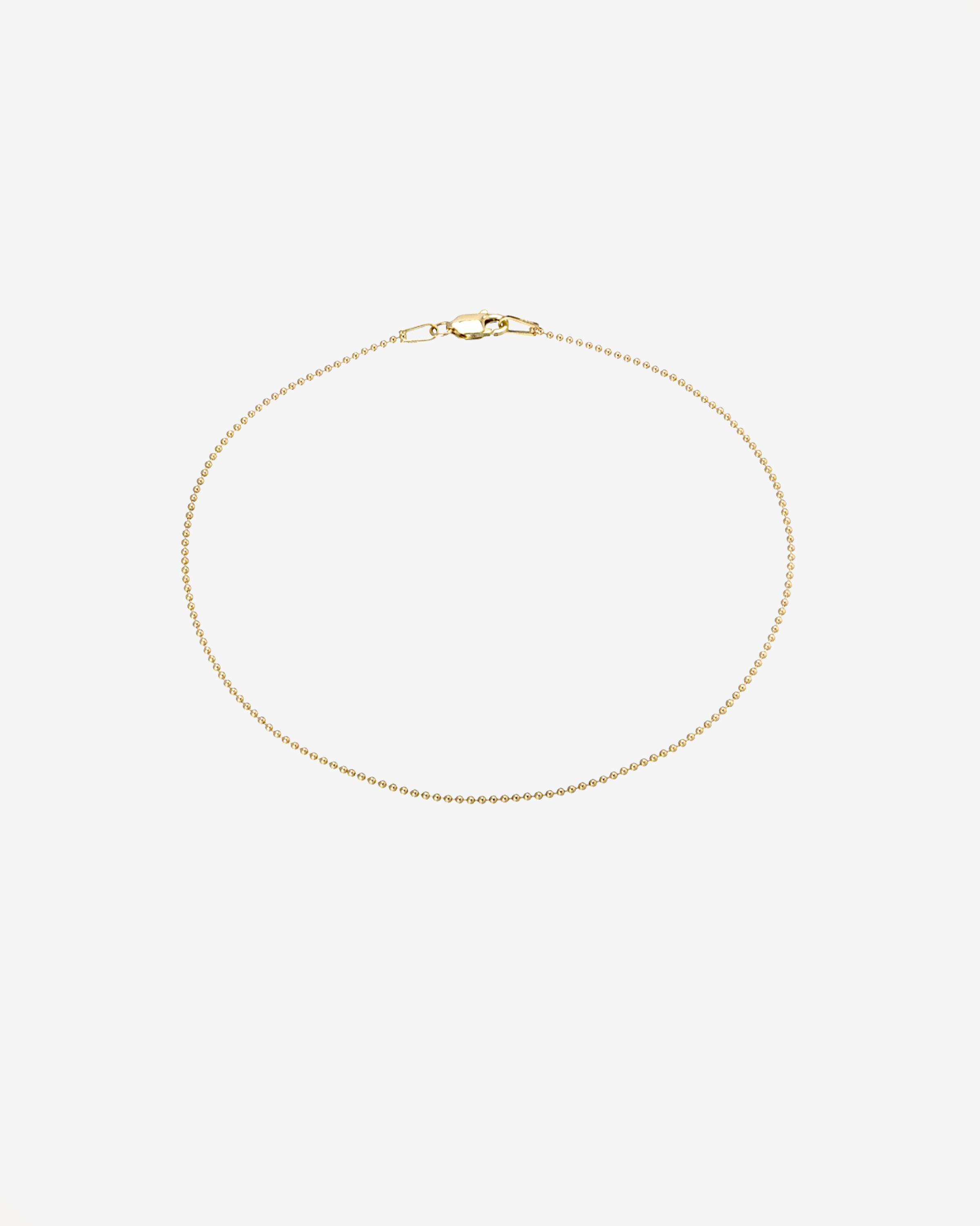 14k Gold Ball Chain Anklet Zoe Lev Jewelry