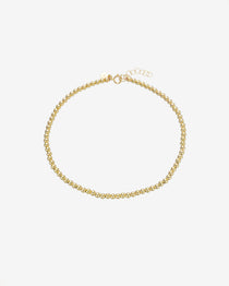 14k Gold Bead Anklet Zoe Lev Jewelry