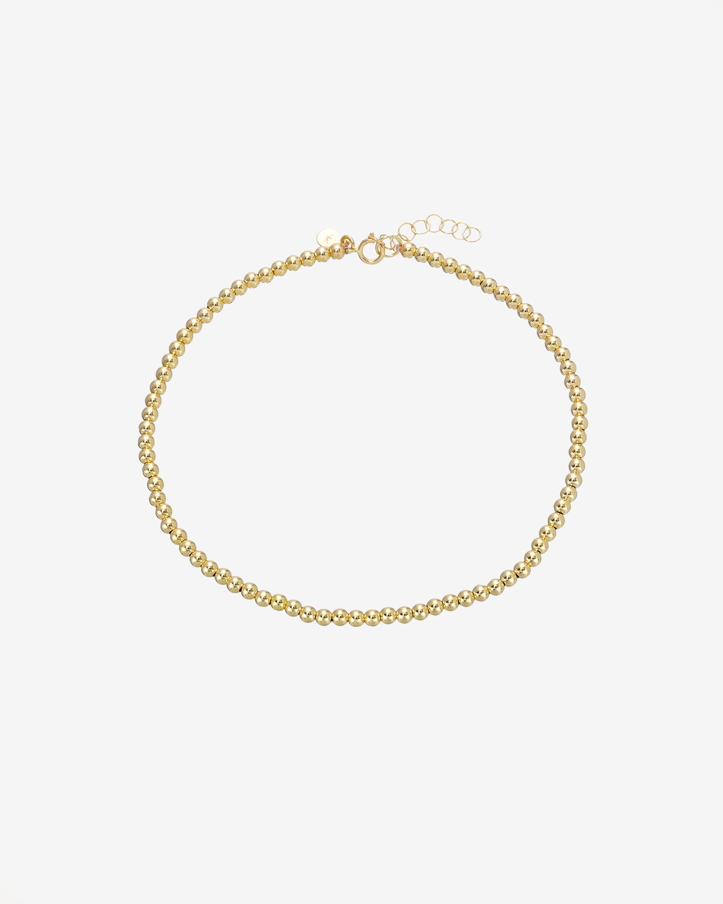 14k Gold Bead Anklet Zoe Lev Jewelry