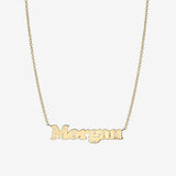 14k Gold Block Name Necklace Personalized Zoe Lev Jewelry