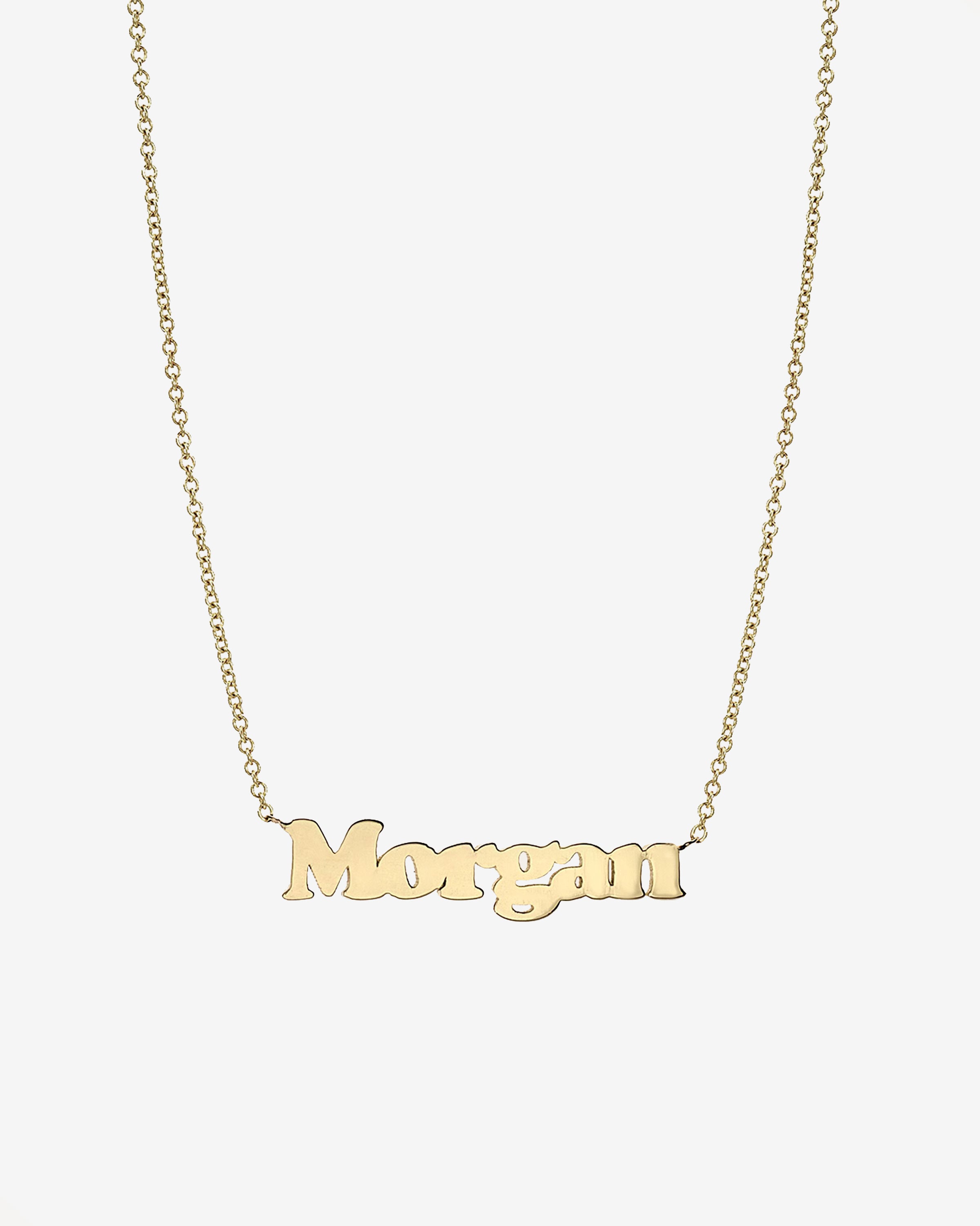 14k Gold Block Name Necklace Personalized Zoe Lev Jewelry