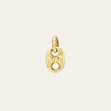 14k Gold Button Pendant Zoe Lev Jewelry