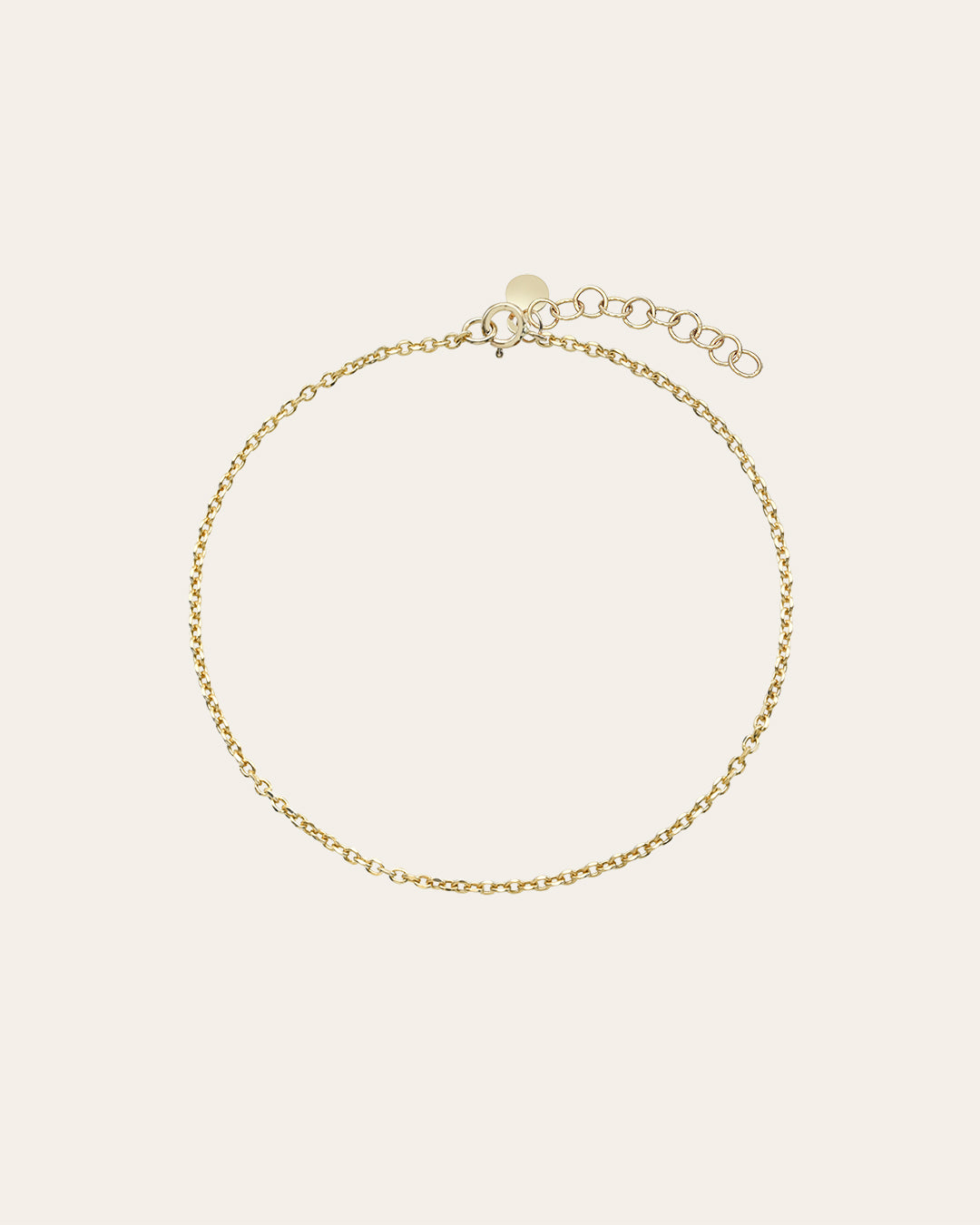 14k Gold Cable Link Chain Bracelet