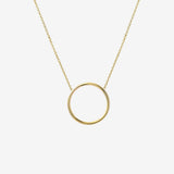 14k Gold Circle Necklace