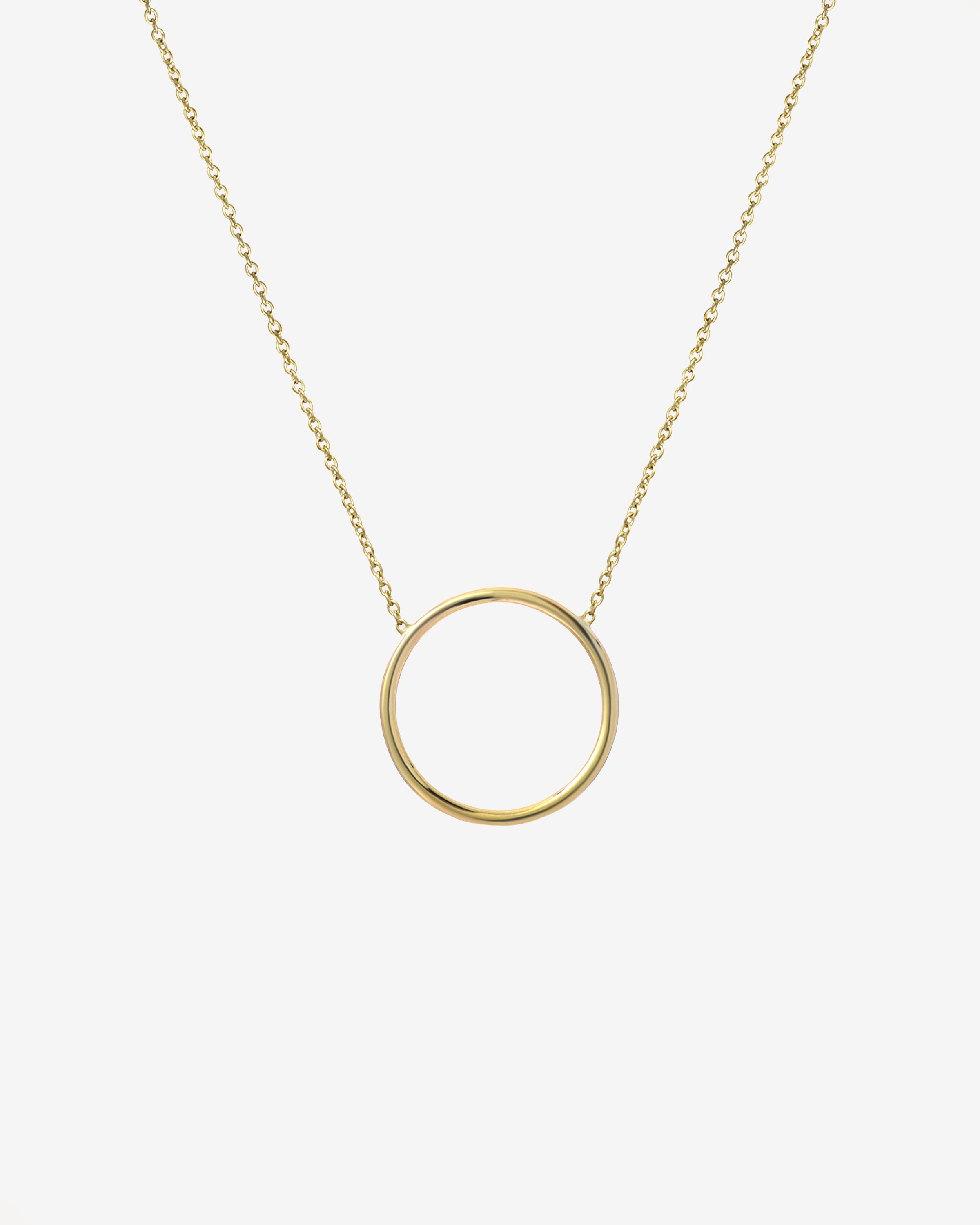 14k Gold Circle Necklace Zoe Lev Jewelry