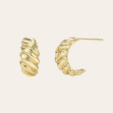 14K Gold Croissant Stud Earrings Studs Zoe Lev Jewelry