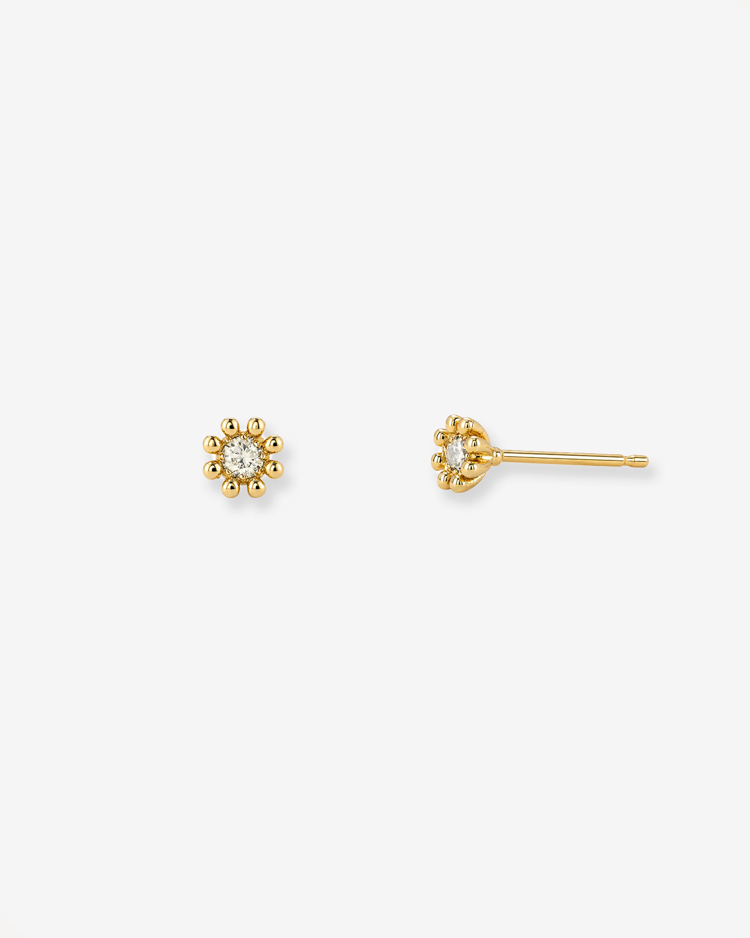 14k Gold Daisy Flower Studs Studs Zoe Lev Jewelry