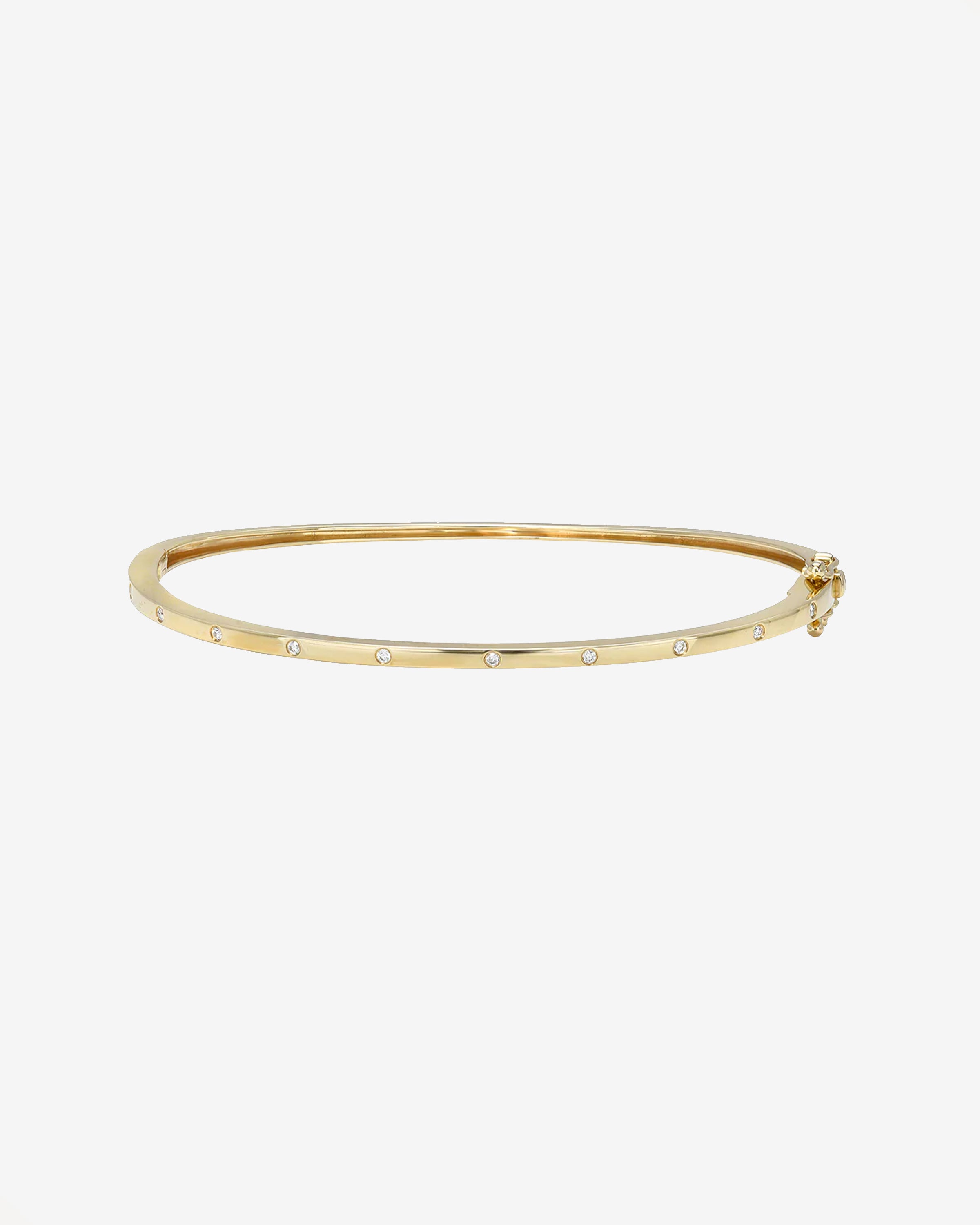 14k Gold Diamond Dot Bangle Zoe Lev Jewelry