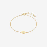 14k Gold Diamond Evil Eye Bracelet Zoe Lev Jewelry