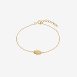 14k Gold Diamond Hamsa Bracelet Zoe Lev Jewelry