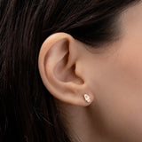 14k Gold Diamond Hamsa Stud Earring SAMPLE SALE Zoe Lev Jewelry