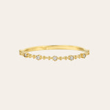 14K Gold Diamond Milgrain Stacking Ring Zoe Lev Jewelry