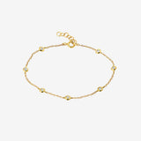 14k Gold Diamond Station Bracelet Zoe Lev Jewelry