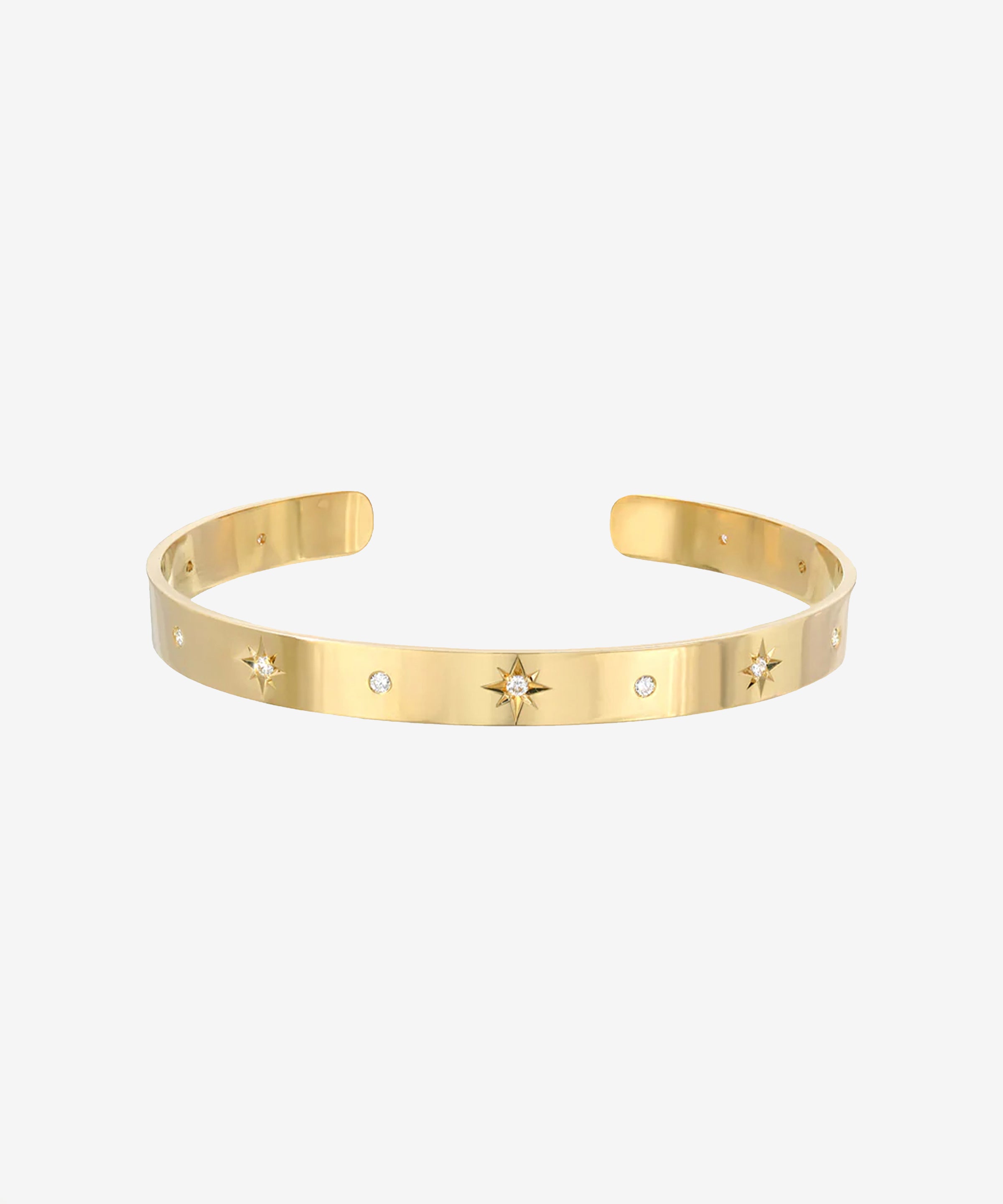 14k Gold Diamond Sunburst Cuff Zoe Lev Jewelry