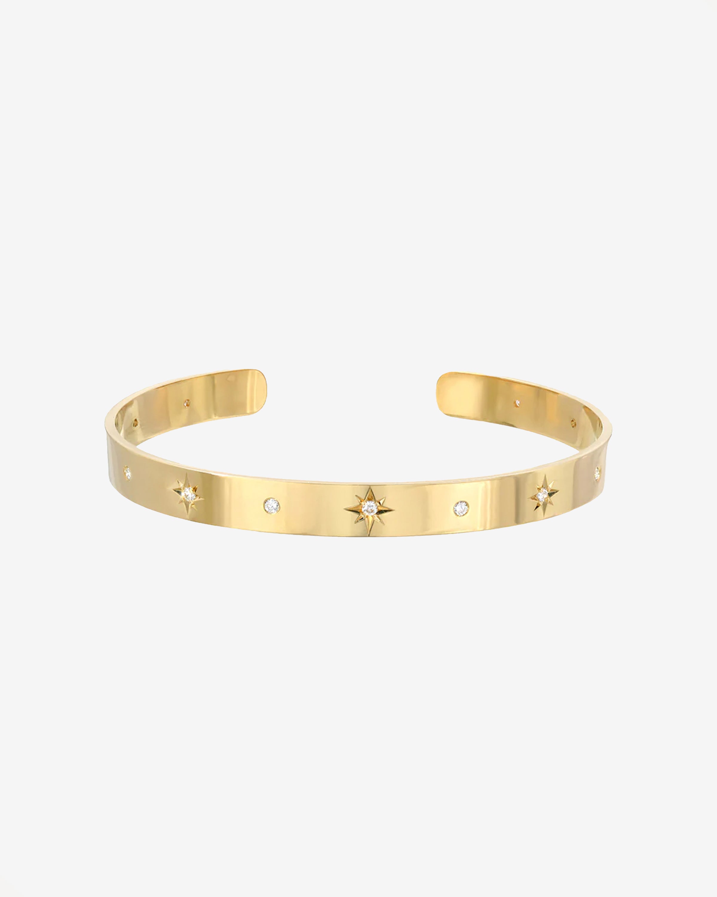 14k Gold Diamond Sunburst Cuff Zoe Lev Jewelry