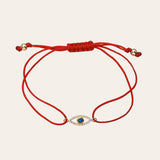 14k Gold Diamond & Sapphire Evil Eye Fortune Bracelet Fortune Zoe Lev Jewelry