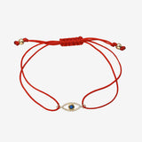 14k Gold Diamond & Sapphire Evil Eye Fortune Bracelet Fortune Zoe Lev Jewelry