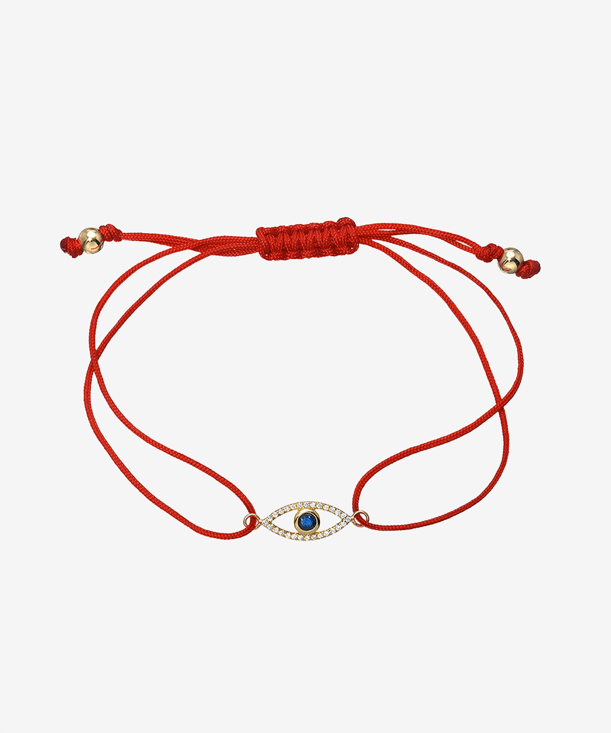 14k Gold Diamond & Sapphire Evil Eye Fortune Bracelet Fortune Zoe Lev Jewelry