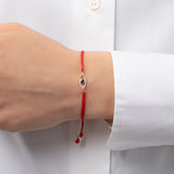 14k Gold Diamond & Sapphire Evil Eye Fortune Bracelet Fortune Zoe Lev Jewelry