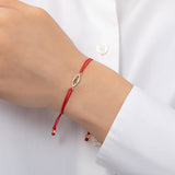 14k Gold Diamond & Sapphire Evil Eye Fortune Bracelet Fortune Zoe Lev Jewelry