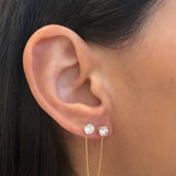 14k Gold Ear Chain Accessories Zoe Lev Jewelry