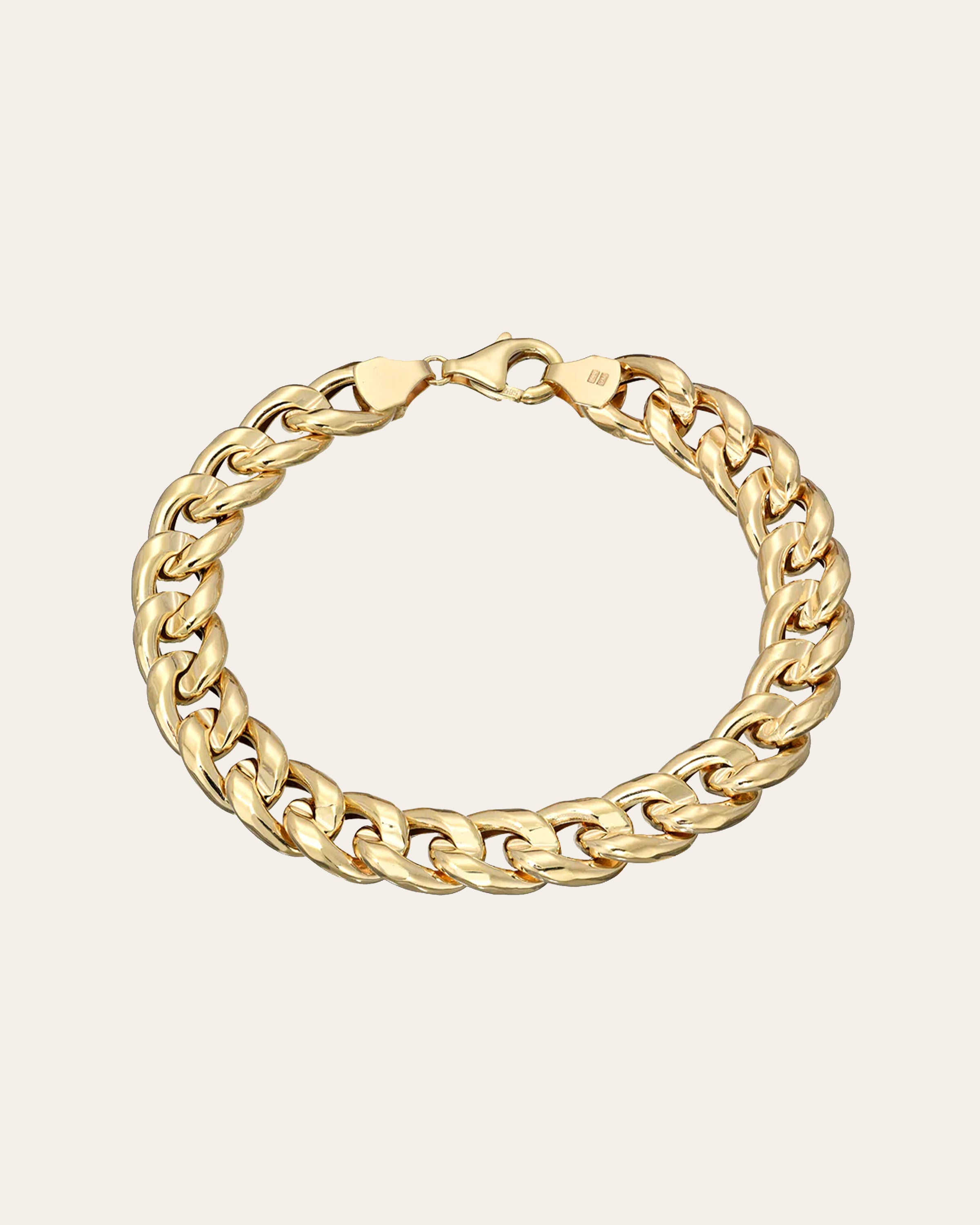 14k Gold Extra Large Miami Cuban Link Bracelet - 7" SAMPLE SALE Zoe Lev Jewelry