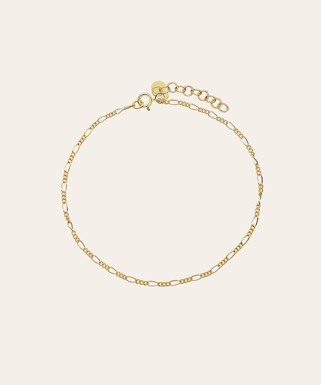 14k Gold Figaro Chain Bracelet Chains Zoe Lev Jewelry