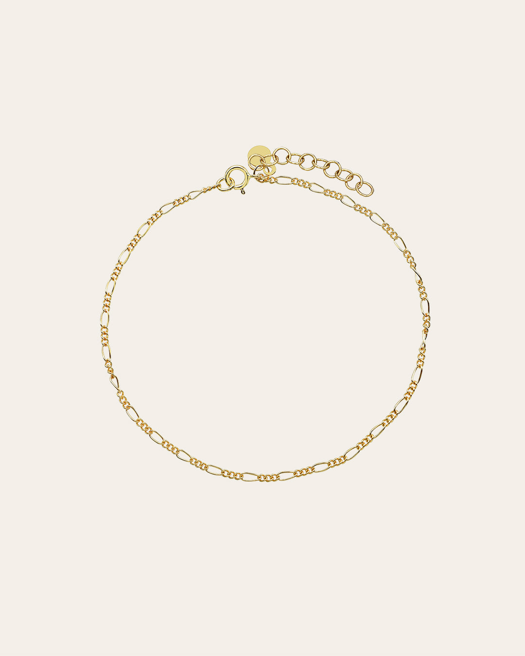 14k Gold Figaro Chain Bracelet Chains Zoe Lev Jewelry