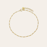 14k Gold Figaro Chain Bracelet Chains Zoe Lev Jewelry