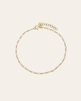 14k Gold Figaro Chain Bracelet