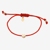 14k Gold Flower with Diamond Fortune Anklet Fortune Zoe Lev Jewelry