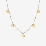 14k Gold Fringe Discs Necklace Zoe Lev Jewelry