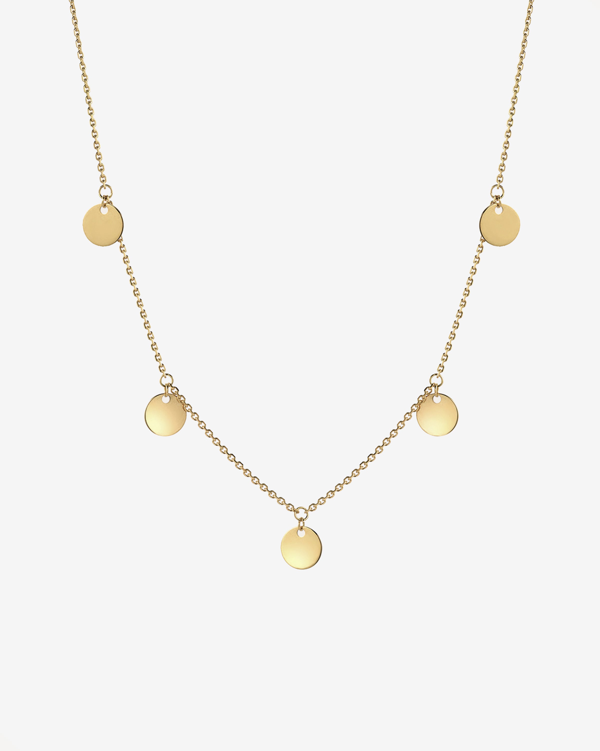 14k Gold Fringe Discs Necklace Zoe Lev Jewelry