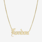 14k Gold Gothic Name Necklace Personalized Zoe Lev Jewelry