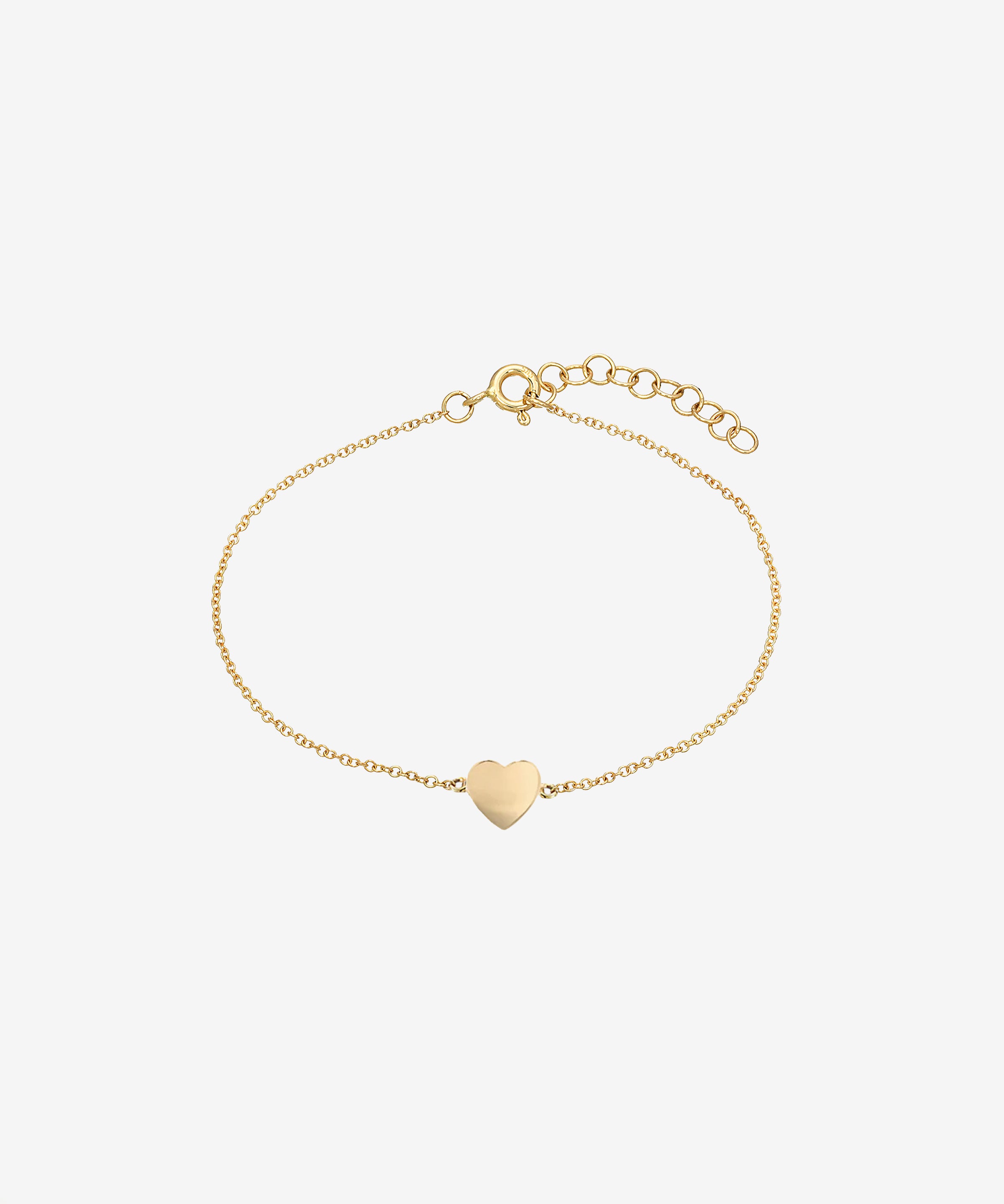 14k Gold Heart Anklet Zoe Lev Jewelry