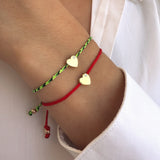 14k Gold Paracord Heart Fortune Bracelet Fortune Zoe Lev Jewelry