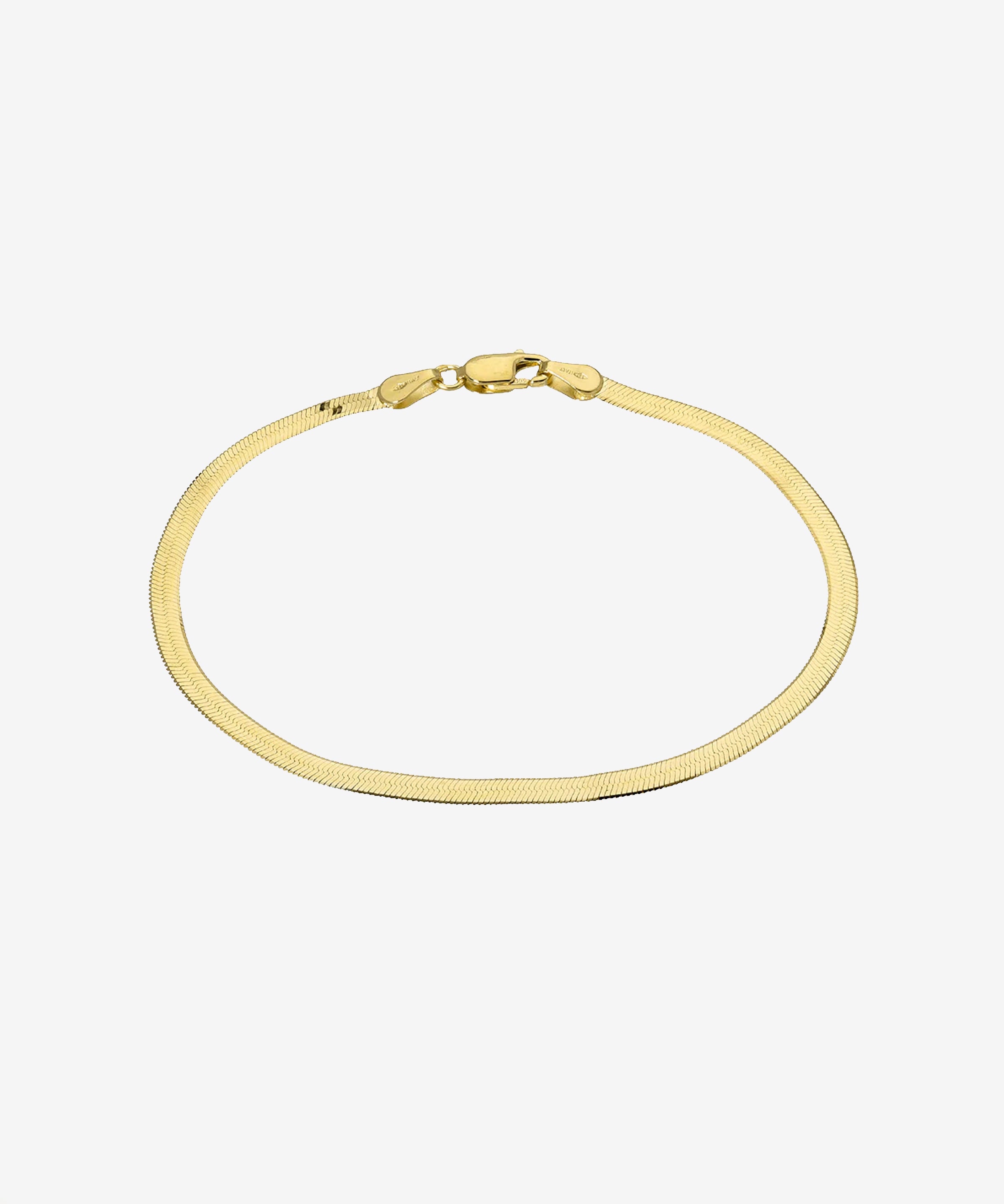 14k Gold Herringbone Bracelet Zoe Lev Jewelry