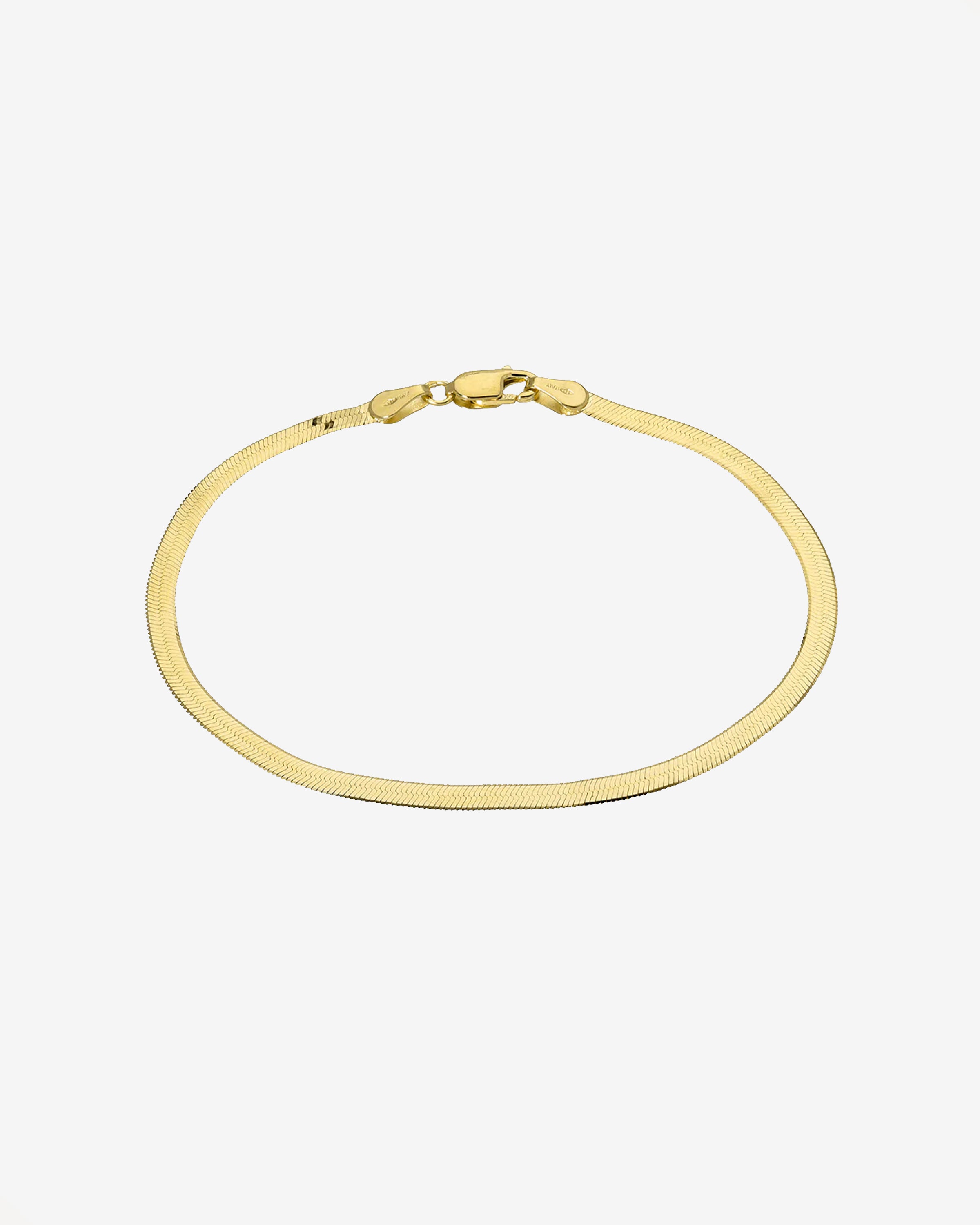 14k Gold Herringbone Bracelet Zoe Lev Jewelry