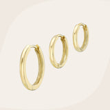 14k Gold Huggie Trio Set Bundles Zoe Lev Jewelry