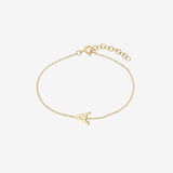 14k Gold Initial Anklet Personalized Zoe Lev Jewelry