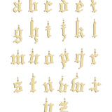 14K Gold Lowercase Gothic Initial Necklace Personalized Zoe Lev Jewelry
