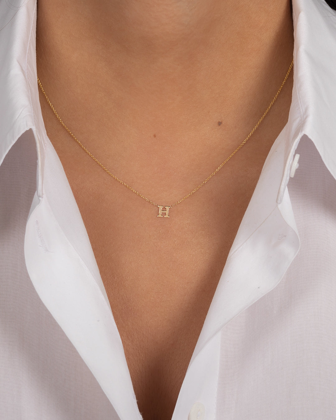 14k Gold Initial Necklace Personalized Zoe Lev Jewelry