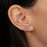 14K Gold Small Huggie Earrings Hoops & Huggies Zoe Lev Jewelry