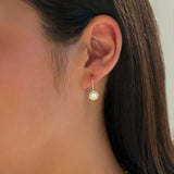 14k Gold Lab Diamond Bezel Drop Earrings Zoe Lev Jewelry