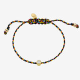 14k Gold Lab Diamond Bezel Paracord Fortune Bracelet Fortune Zoe Lev Jewelry
