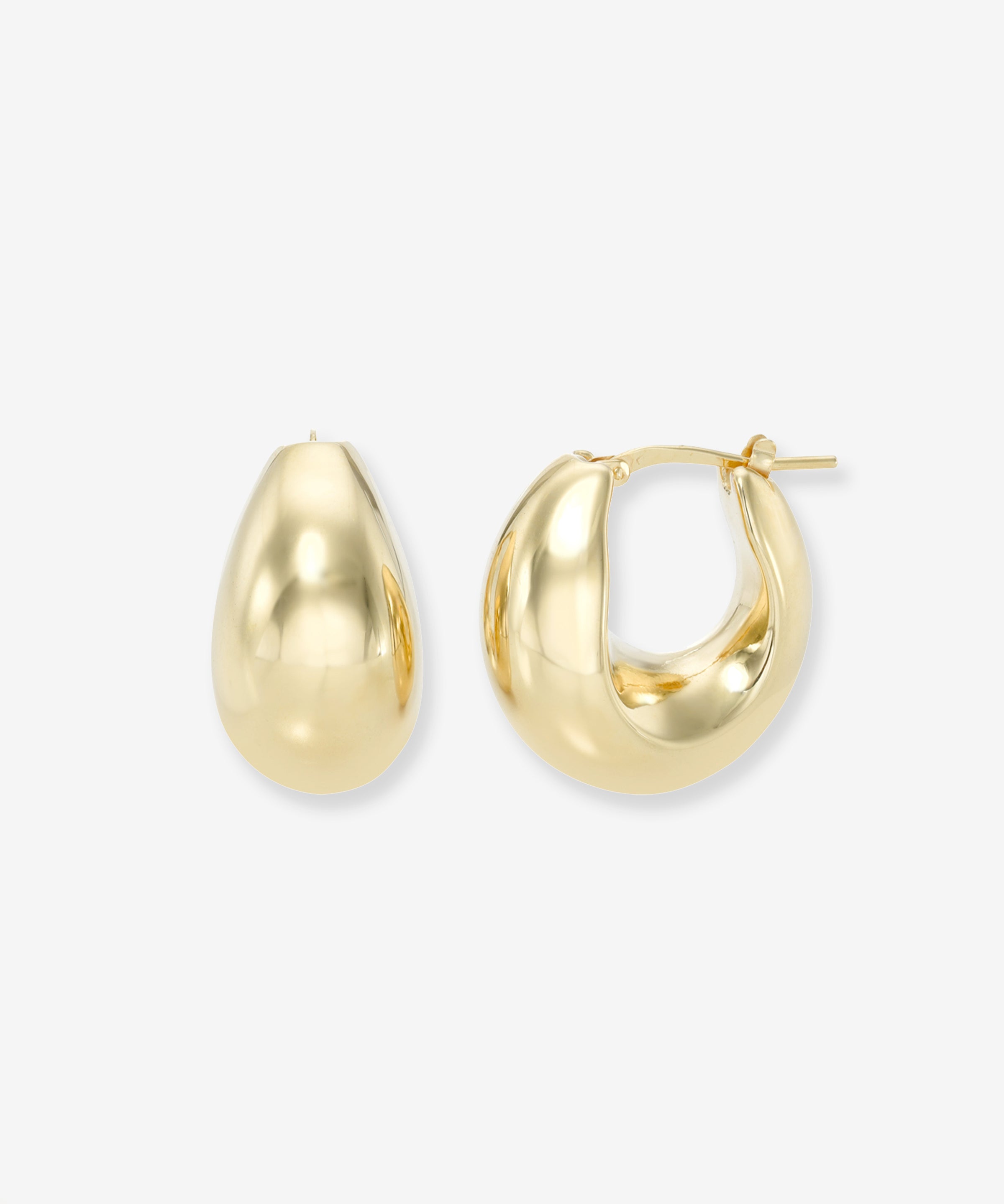 14k Gold Large Bubble Hoops Hoops & Huggies Zoe Lev Jewelry