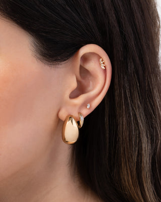 14k Gold Large Bubble Hoops